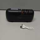 Electric Knife Sharpener, 3-Stage Professional Sharpening with Diamond Abrasives for Kitchen, Serrated Knives