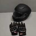 Full Face Motorbike Helmet for Men and Women, ISI DOT Certified, Clear Visor, Black, Size XL