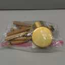 8Pcs Measuring Cups and Spoons Set - Golden Stainless Steel Measuring Cups with Wooden Handle, Metal Measuring Spoons Set Nesting Kitchen Measure Set for Kitchen/Food/Baking (8Pcs Wooden Handle)