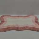 HAOCOO Pink Bathroom Rugs Non Slip 20X31 inch, Ultra Soft Absorbent Irregular Shape Bath Rug, Microfiber Washable Non-Slip Bathmat Boho Decor for Bedroom Bathroom Floor Tub Shower