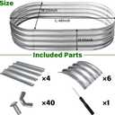 Galvanized Raised Garden Bed for Outdoor: 4X2X1ft Durable Metal Vegetable Plant Container Kit - Oval Planter Box for Gardening Flower Trough