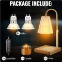 Candle Warmer Lamp with Timmer, Dimmer, Height Adjustment, with Candle, Wax Melt Warmer with 2 Bulbs, Home Decor, Gift for Women and Mom