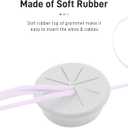 2 x [2 Pack] Desk Grommet 2 Inch Flexible Desk Hole Cover for Cables Desktop Equipment Wiring Management Cord for Home & Office Table Cables - White