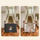 No-Drill Baby Gate Banister Adapter, 2-Pack Stairway Mounting Kit for Mesh, Metal & Retractable Gates, Fits 1 1/2"3 1/3" Round or Square Posts for Stairway, Patio, and Doorway, White