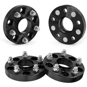 Customadeonly Forged 5x120 Wheel Spacers 25mm (1") Hubcentric Black  Compatible with Camaro Corvette CTS Impala Malibu Regal Lacrosse Terrain G8  66.9mm Bore M14x1.5 (4pcs)