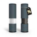 LARS NYSM Salt and Pepper Grinder Set Manual, Stainless Steel Salt and Pepper Mills with Adjustable Ceramic Grinder I Design Spice Shakers (Stone Blue)