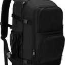 Dinictis Travel Backpack Carry on Flight Approved, Backpack Suitcase for Travel, Personal Item Travel Bag fits 17 inch Laptop-Black