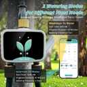 QUOBAS WiFi Water Timer for Garden Hose, 2 Zone Brass Hose Timer WiFi with App Control & Rain Delay/Auto/Manual 3 Modes for Drip Irrigation, Pool & Lawn, Battery Powered, 2.4GHz WiFi Only