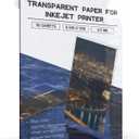 Colemoly Transparent Paper 30 Sheets Inkjet Transparency Film Inkjet Printer (100% Clear) Acetate Sheets Clear Paper 8.5x11 Inches for Crafts, Premium Print