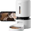 PETLIBRO Automatic Cat Feeder with Camera, 1080P HD Video with Night Vision, 5G WiFi Pet Feeder with 2-Way Audio, Low Food & Blockage Sensor, Motion & Sound Alerts for Cat & Dog Single Tray (White)
