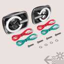 TRUE MODS 5x7 7x6 Inch H6054 Black LED Headlights H4 Sealed Beam Replacement Lamp for Jeep Wrangler YJ Cherokee XJ [DOT Approved] Ford Econoline Chevy Express GMC Savana TOYOTA Pickup Nissan D21 Dodge