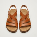 Brown Leather Strap Sandals (5.5)