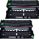 DR890 DR-890 Drum Unit (2-Pack, High Yield) Replacement for Brother HL-L6250DW HL-L6400DW HL-L6400DWT MFC-L6750DW MFC-L6900DW Printer