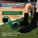 Men's Crew Socks, White Socks Men,Cushioned Cotton Athletic Arch Support Moisture Wicking,1-Pairs Premium Trial Pack (Black)