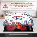 Patriotic Stove Top Cover,Stove Protector Mat, 4th of July American Flag Kitchen Decor, Heat Resistant for Electric Stove,28 x 20 Inch