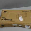 Mounting Dream TV Wall Mount for Most 37-75 Inch TVs, Universal Tilt TV Mount Fit 16", 18", 24" Stud with Loading Capacity 132lbs, Max Vesa 600 x 400mm, Low Profile Flat Wall Mount TV Bracket (Black)