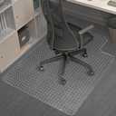Office Chair Mat for Carpets, Clear Desk Floor Mat for Low, Flat and No Pile Carpeted Floors, Thick and Sturdy Carpet Protector for Desk Chair (48"x36" with Lip)