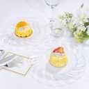 U-QE 100 Pieces Clear Plastic Plates - 9 Inch Clear Disposable Plates - Washable & Reusable - Premium Hard Plates - Party Supplies for Birthdays, Celebrations, Travel, Wedding, Party and Events