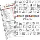 Cleaning Planner, Cleaning Schedule and Checklist Organizer, Daily Weekly Monthly Household Cleaning Planner, Chore Chart Notebook for Home, Family Cleaning Tasks, DIY Home Improvement, Editable Template (1 Pack, White)