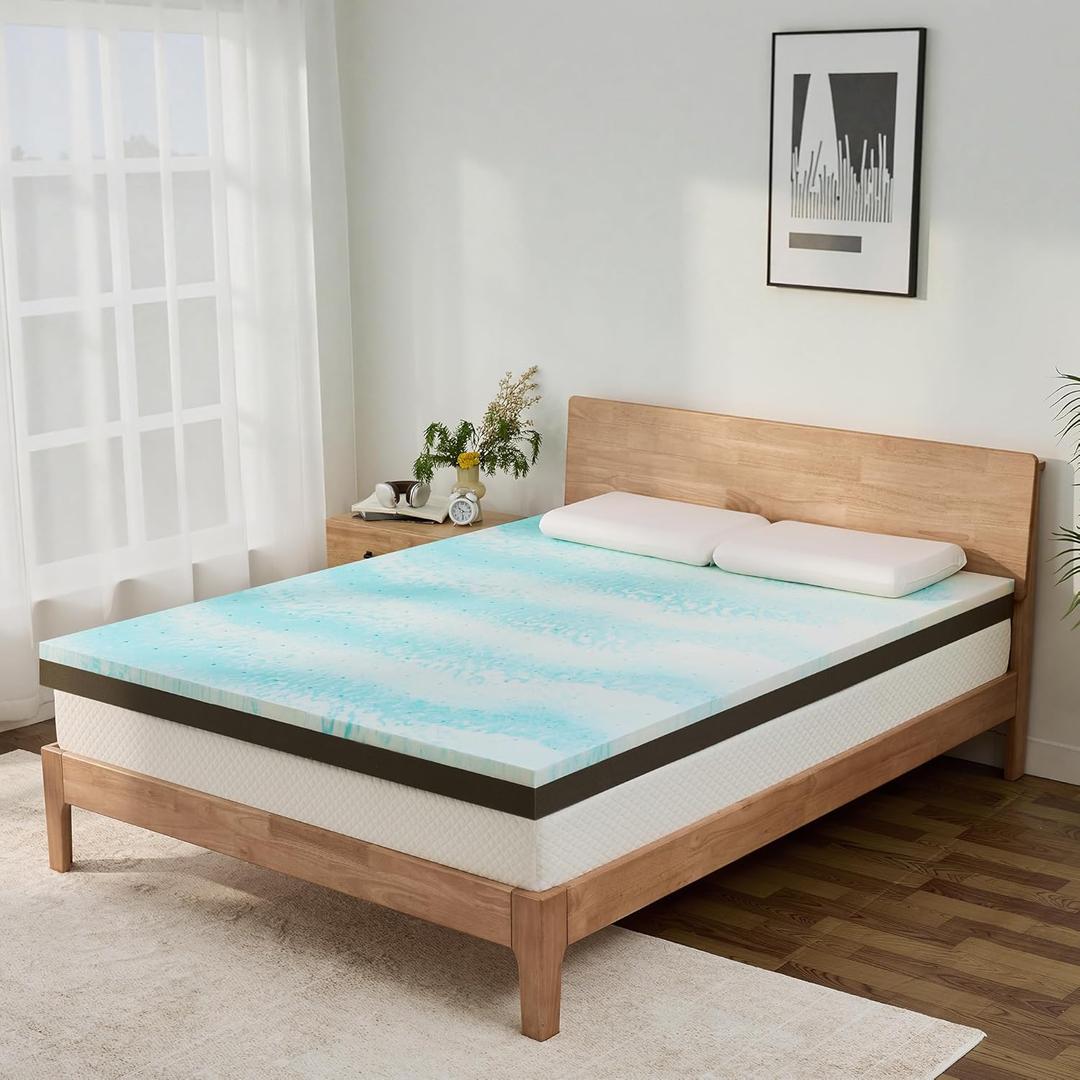 Extra Firm Mattress Topper Twin XL Size 3 Inch, Pain Relieving Foam Bed Topper for Extra Support, Gel Memory Foam & High-Density Foam Mattress Pad, CertiPUR-US Certified