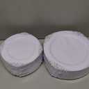 102PCS White and Silver Plastic Plates - Heavyweight Silver Plate - Wedding Plate with Silver Rim - Fancy Dinner & Dessert Plates for 51 Guests Weddings & Parties & Christmas