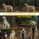 No Pull Dog Harness with Multifunction Dog Leash,Soft Adjustable No Choke Escape Proof Pet Harness Vest for Medium Dogs or Large Dogs,Denim Blue,L