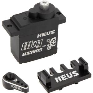 MEUS Racing Cored SCX24 Steering Servo with Mount and Servo Horn for SCX24 1/24 RC Crawler Upgrades Parts (M3280S)