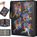 Sports 9-Pocket Trading Card Binder with Zipper, Fits 900 Cards; PU Leather Collector Album for Pokemon, Sports Cards, TCG & K-pop Photocards; Card Folder for Boys, Girls & Adults