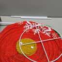 Honoson 2 Pcs Christmas Giant Light Up Ornaments Outdoor 24 Inch Lighted Pop-Up Ball Christmas Ornament Set Large Outside Holiday Christmas Decorations for Yard Lawn(Red and Green,Snowflake)