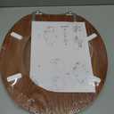 Round Toilet Seat Molded Wood Toilet Seat with Zinc Alloy Hinges, Easy to Install also Easy to Clean, Anti-pinch Wooden Toilet Seat by Angol Shield (Round, Brownish Yellow)