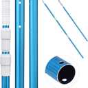 UNCO- Telescopic Pool Pole, 12Ft, Adjustable 3Piece Expandable Step-Up, Telescopic Pole, Pool Poles for Cleaning, Pool Cleaning Pole, Pool Brush Pole, Pool Pole Telescopic, Telescoping Pool Pole