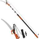 LAANPOLE 26FT Reach Tree Trimmer, Manual Pole Saw with 5-20FT Extension Pole, Tree Pruner Extendable for High Tree Branch Trimming Pruning Cutting