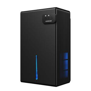 Dehumidifier, 95 OZ Dehumidifiers for Home (800 sq.ft), Quiet Small Dehumidifiers for Bedroom Bathroom Basements Closet RV, Auto Shut Off, Two Working Models and 7 Colors LED（Black）