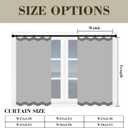 Linen Kitchen Curtains,36 Inch Length Light Filtering Sheer Short Cafe Window Curtains Tier,Pinch Pleated Small Kitchen Drapes for Windows,2 Panels,(36" W x 36" L Natural)