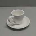 ionEgg Porcelain Espresso Cup with Saucer, Espresso shot Cup, 80ml/2.7Oz, White
