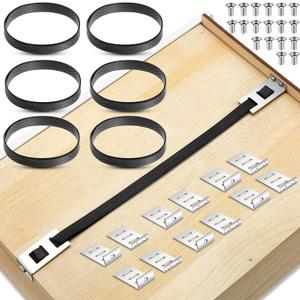Dunzy 6 Set Drawer Repair Kit Drawer Support Brackets Includes Screws for Reinforcing and Repairing Broken Sagging Wood Drawers Furniture Hardware Accessories