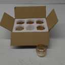 Set of 6 Ribbed Glass Votive Candle Holders, Gold Glass Tealight Holders for Taper Candles - Elegant Table Centerpieces for Weddings, Christmas, Parties, and Home Decor