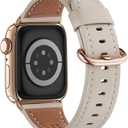 WFEAGL Compatible with Apple Watch Band 41mm 40mm 38mm 42mm(series 11 10) Women, Top Genuine Leather Band for iWatch SE 3 2 1 & Series 11 10 9 8 7 6 5 4 3 2 1