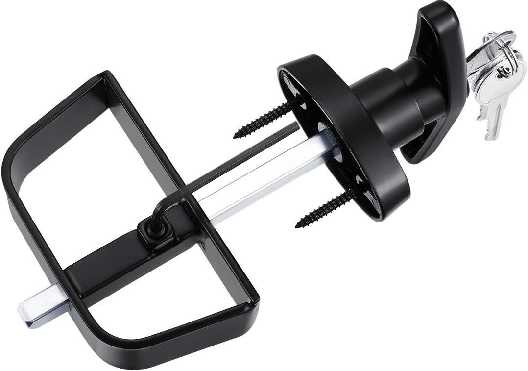 Shed Door Latch T-Handle Lock Kit with 4 Keys,Storage Barn Shed Door Hardware Lock Set 4" and 5" Stem (4-1/2 Inch Stem)