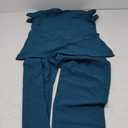 Scrubs for Women, V-Neck Scrubs Top & Cargo Pants with 12 Pockets, Yoga Waistband, 4 Way Stretch (Large, Caribbean Blue)