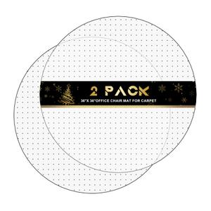 Office Chair Mat for Low Pile Carpet 36" x 36" Round, Carpet Protector