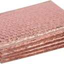 SINJEUN 50 Pieces 6 x 10 Inch Holographic Bubble Mailers, Rose Gold Metallic Padded Bubble Mailers, Glamour Self-Sealing Cushion Envelopes for Mailing, Shipping and Packing