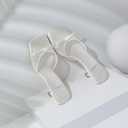 Mostrin Kitten Heels for Women Round Toe Heels With Bow Vintage Mules Sexy Slip on Stiletto Backless Sandals for Party Daily