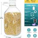 Ritayedet 64 Oz Heavy Duty Glass Milk Bottle with Reusable Airtight Strong SCREW LID - 1/2 Gallon Water Bottles with Scale Lines - 2 Qt Glass Milk Jug Pitcher - Extra Gaskets & Handle!