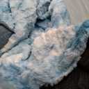 Calming Extra Large Dog Couch Bed for Dogs, 45 x 37 inch Waterproof Removable Pet Mat Couch Cover for Furniture Protector, Non-Slip Fluffy Pelsbarn Dog Bed for Couch, Sofa, Car - Tie-Dye Blue