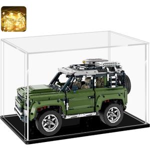LANSCOERY Clear Acrylic Display Case, Assemble Horizontal Display Box Stand with Black Base, Dustproof Protection Showcase for Collectibles Memorabilia Figurines (14x11x11inch;36x28x28cm)