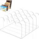 5-Slot Acrylic File Organizer for Desktop Clear Mail Holder Office Document Sorter Mails Storage 5 Compartments Multifunction Letter Folder Racks Holders for Office,Home, School Desk Organization
