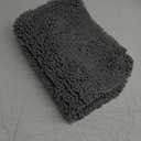 OLANLY Bathroom Rugs 30x20, Extra Soft Absorbent Chenille Bath Rugs, Rubber Backing Quick Dry, Machine Washable Bath Mats for Bathroom Floor, Tub and Shower, Home Decor Accessories, Grey