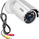 ZOSI 1080P HD 1920TVL Hybrid 4-in-1 TVI CVI AHD 960H CVBS CCTV Security Camera,80ft Night Vision,2MP Weatherproof Aluminum Metal Bullet Camera for 960H,720P,1080P,5MP,4K Analog Surveillance DVR-White