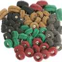FPPO 58PCS Abrasive Buffing Polishing Wheel Set for Rotary Tools,Scouring pad Mini Brush Polishing kit with 3mm Shank,Power-Operated Abrasive Wheels(Mix 58pcs)